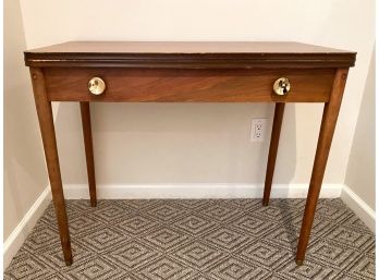 Mid Century Inspired Console To 6ft Dining Table With Wood Grain Veneer Leaf Extensions
