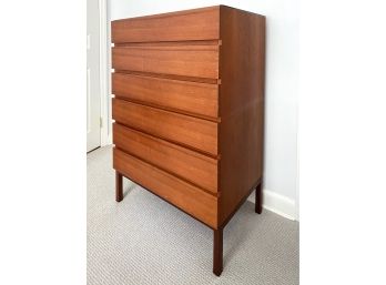 Reff Elements Teak Mid Century Modern Chest Of Drawers With Glass Top