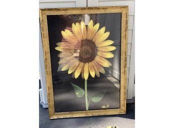 Sunflower In Distressed Gilt Frame #2