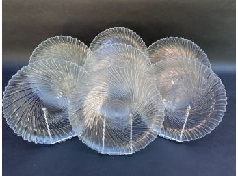 Very Pretty Swirled Glass Dinner Plates