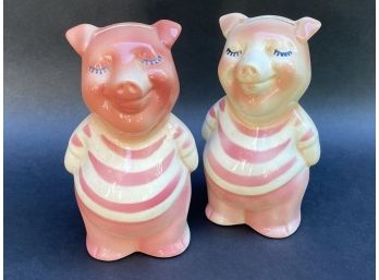 A Charming Pair Of Vintage Piggy Banks