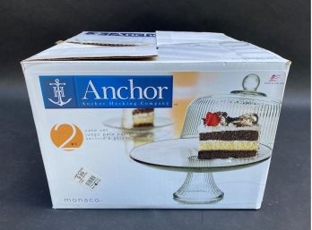Anchor Hocking Covered Cake Stand