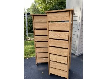 A Pair Of Rolling Storage Drawers
