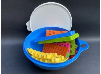 Large 32-Cup Tupperware Full Of Silicone Candy Molds