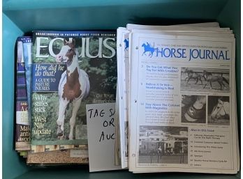 A Box Of Equestrian Magazines