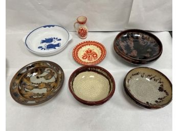 Mixed Lot Of Handmade Bowls, Dishes