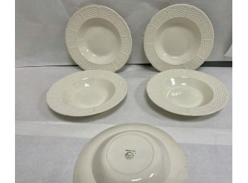 Wedgwood Willow Weave 5 Soup Bowls