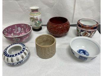 Mixed Lot Of Planters, Vases, Bowls