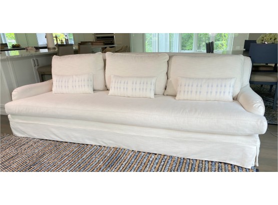 Restoration Hardware Belgian Linen Slipcovered Sofa