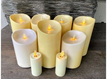 Set Of 9 Luminara Flameless Flickering Candles - Similar Sets Sell For More Than $500