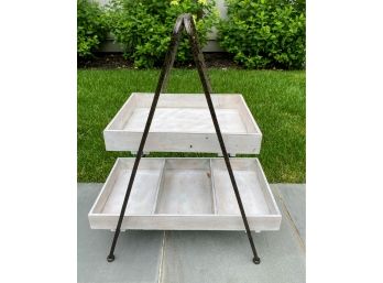 Folding Two Tier Trays And Stand