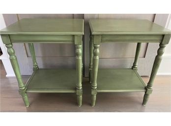 Pair Of Green Side Tables