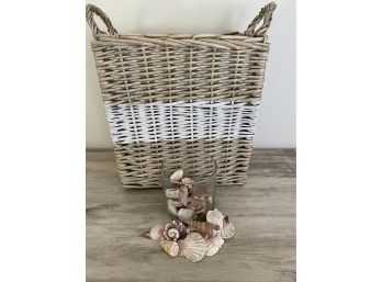 Basket And Jars Of Shells