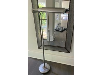 Brushed Stainless Pharmacy Style Floor Lamp - Adjustable