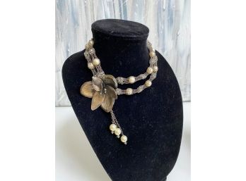 Artisan Choker With Orchid