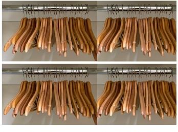 Large Lot Of Quality Wood Hangers - MORE THAN 80 Hangers!!!!