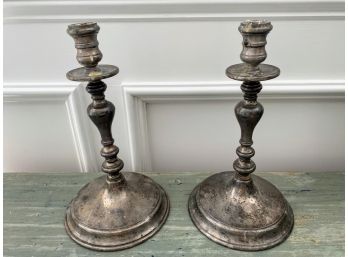 C. Mid 20th Century Peter Guille Ltd. Sterling Silver Candlesticks