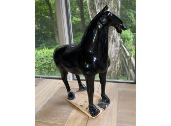 Ceramic Black Horse