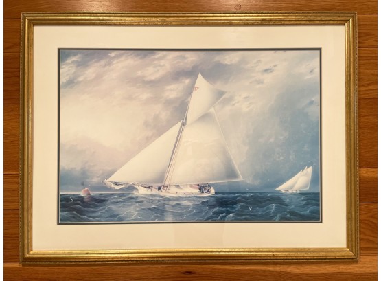 A Framed Nautical Lithograph