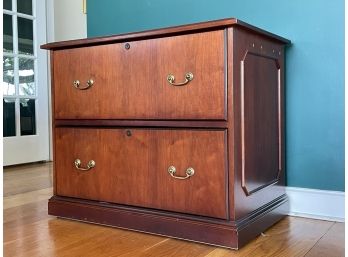 A Paneled Wood Double File Drawer 1 Of 2