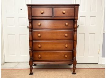 A Solid Hardwood Chest Of Drawers
