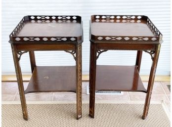A Pair Of Vintage Mahogany Side Tables
