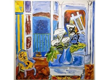 Unknown Artsit - Matisse Style - Room With A View - Original Art - Oil On Canvas