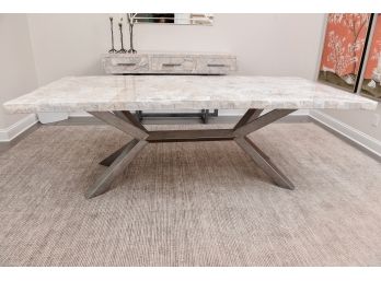 ARHAUS Petra Century Marble Rectangle Dining Room Table (RETAIL $5,899)*
