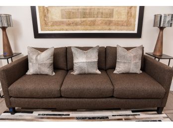 Set Of Three ARHAUS Whipstitch Hide Lumbar Pillows (RETAIL $597)