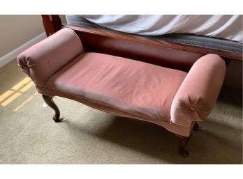 Rose Colored Upholstered Bench