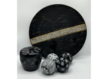 Decorative Platter, Ceramic Balls & More
