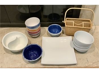 Square Plate & Bowls