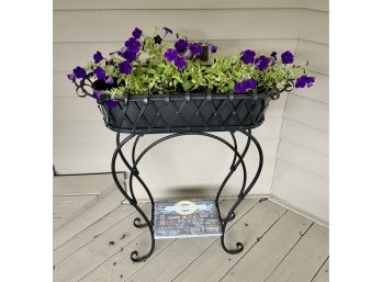 Metal Plant Stand With Plant