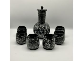 Marble Decanter & Cups