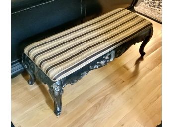 Bench With Nice Striped Fabric