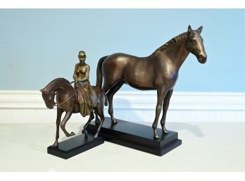 Pair Of Equestrian Statues