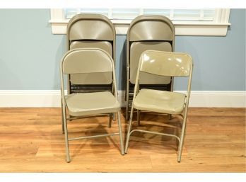 Ten Metal Folding Chairs