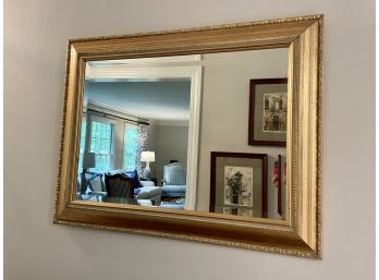 Beveled Mirror With Wide Gilt Frame