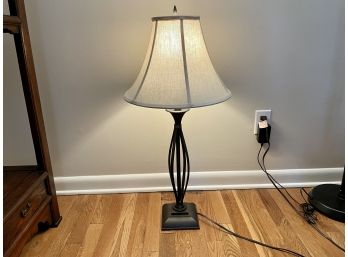 Metal Table Lamp With Open Form Design Base
