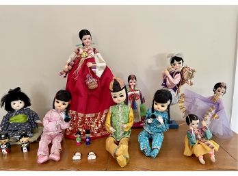 Large Collection Of Asian Dolls