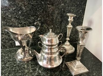 Lot Of Miscellaneous Silver-plate Items