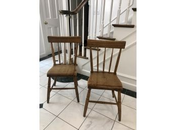 Pair Of Wooden Antique Chairs