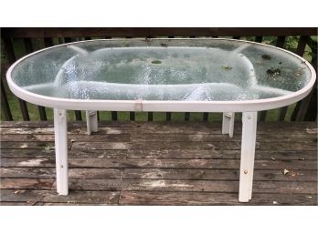 Glass Top Outdoor Table