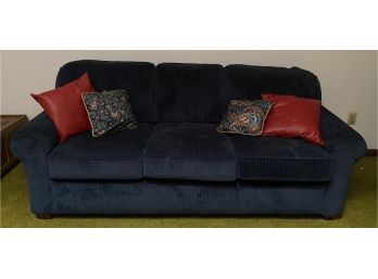 Navy Blue Flexsteel Sleeper Sofa