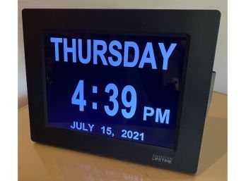 American Life Time Alarm/day Clock