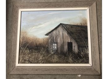'woodland Shed' Oil On Canvas Signed Dennis