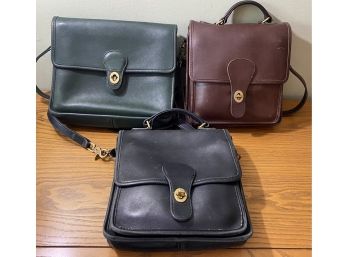 Three Vintage Coach Bags