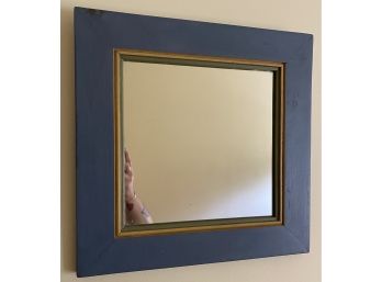 Paint Decorated Blue Country Mirror