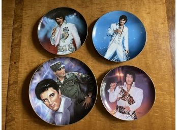 Four Elvis Presley Collectible Plates