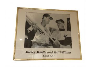 Mickey Mantle And Ted Williams Framed Print